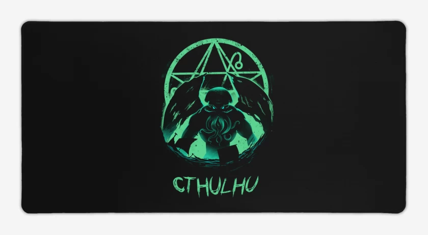 Mouse pad Gamer Negro de cthulhu 3
