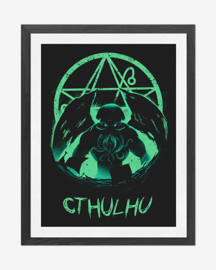 Cuadro decorativo Negro de cthulhu 3