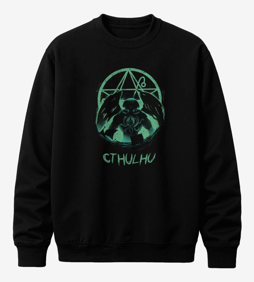 Poleron polo Negro de cthulhu 3