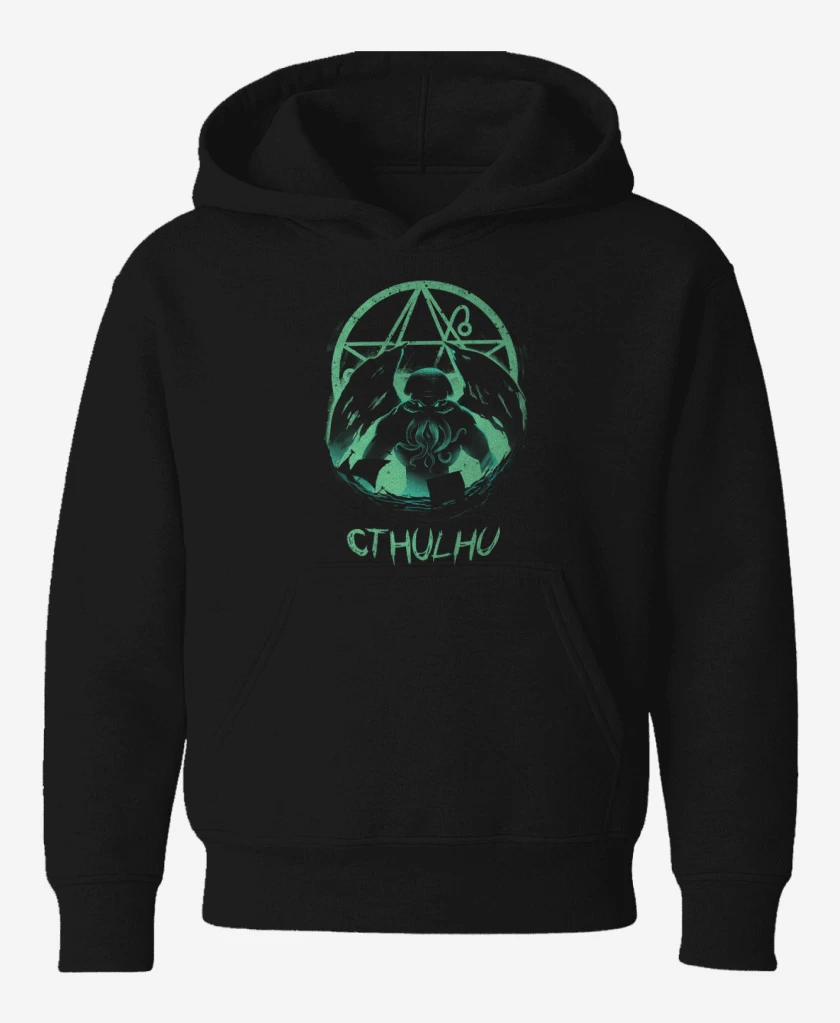 Poleron de niño Negro de cthulhu 3