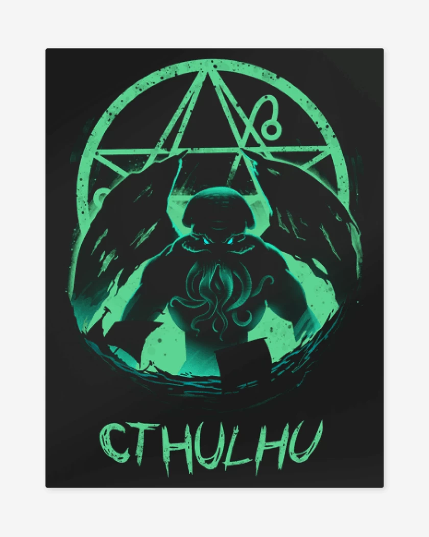 Print metalico Negro de cthulhu 3