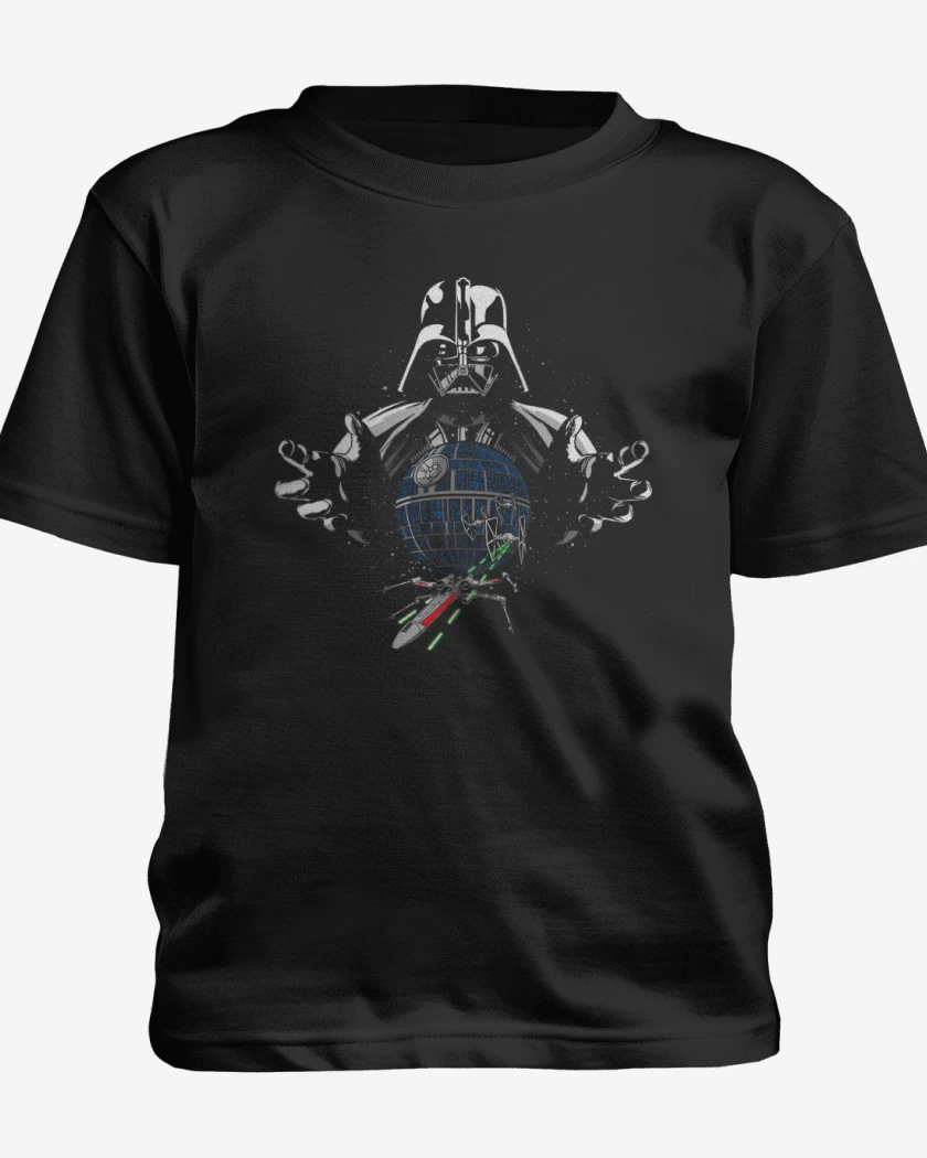 Polera de niño Negro de vader star death