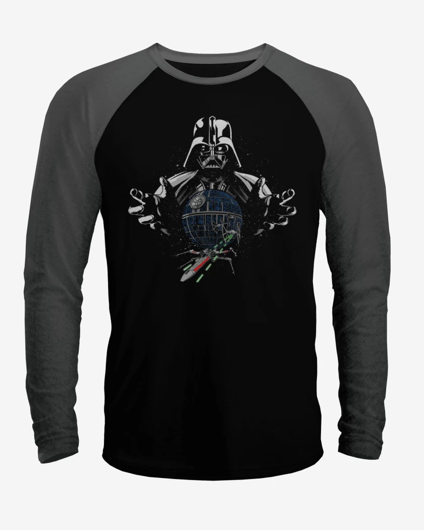 Polera Raglan Negro / Negro Heather de vader star death