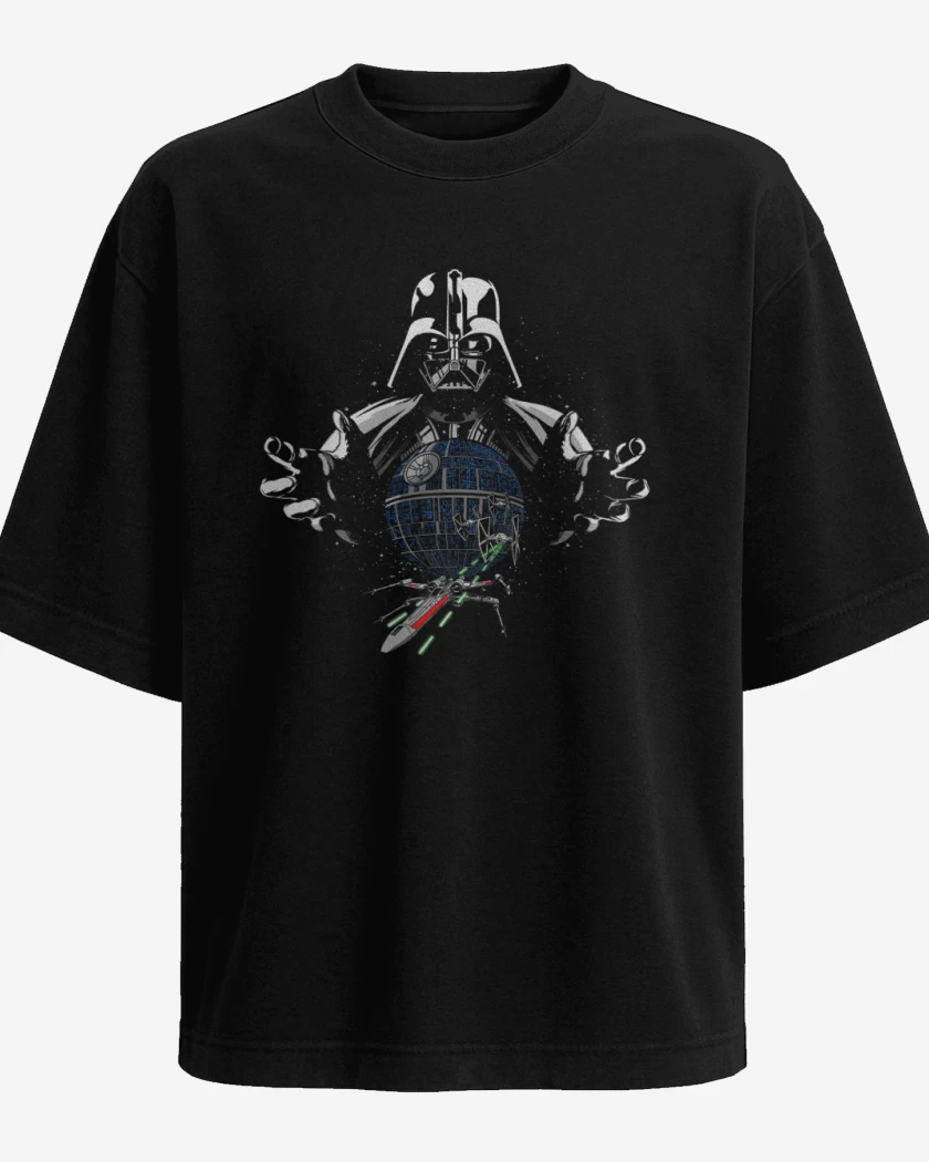 Polera Oversize Negro de vader star death