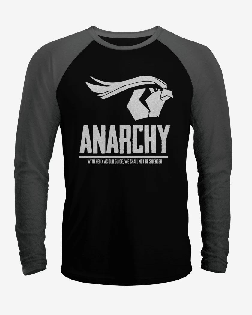 Polera Raglan Negro / Negro Heather de Anarchy Pidgeotto