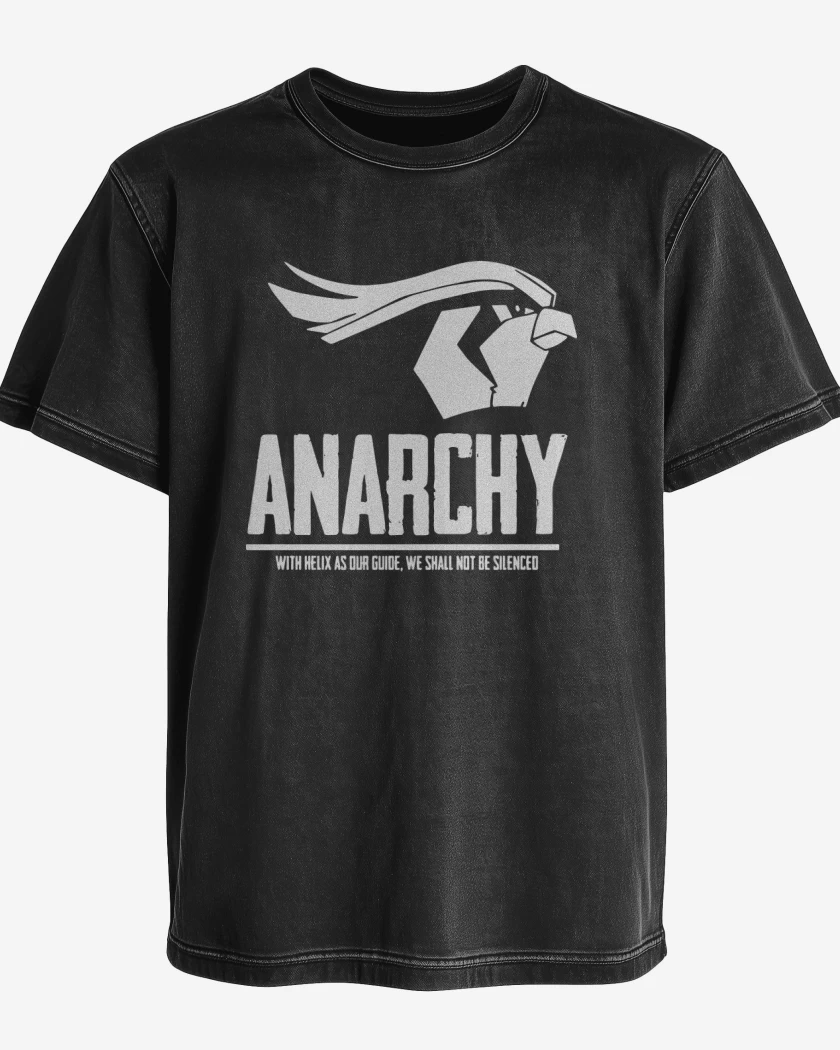Polera desgastada Negro de Anarchy Pidgeotto