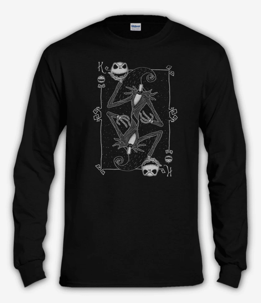 Polera manga larga Negro de jack cartas