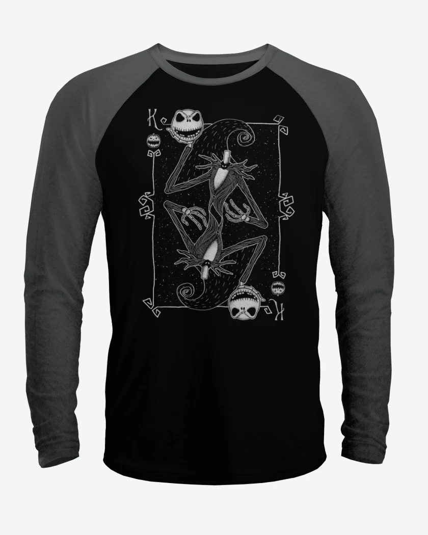 Polera Raglan Negro / Negro Heather de jack cartas