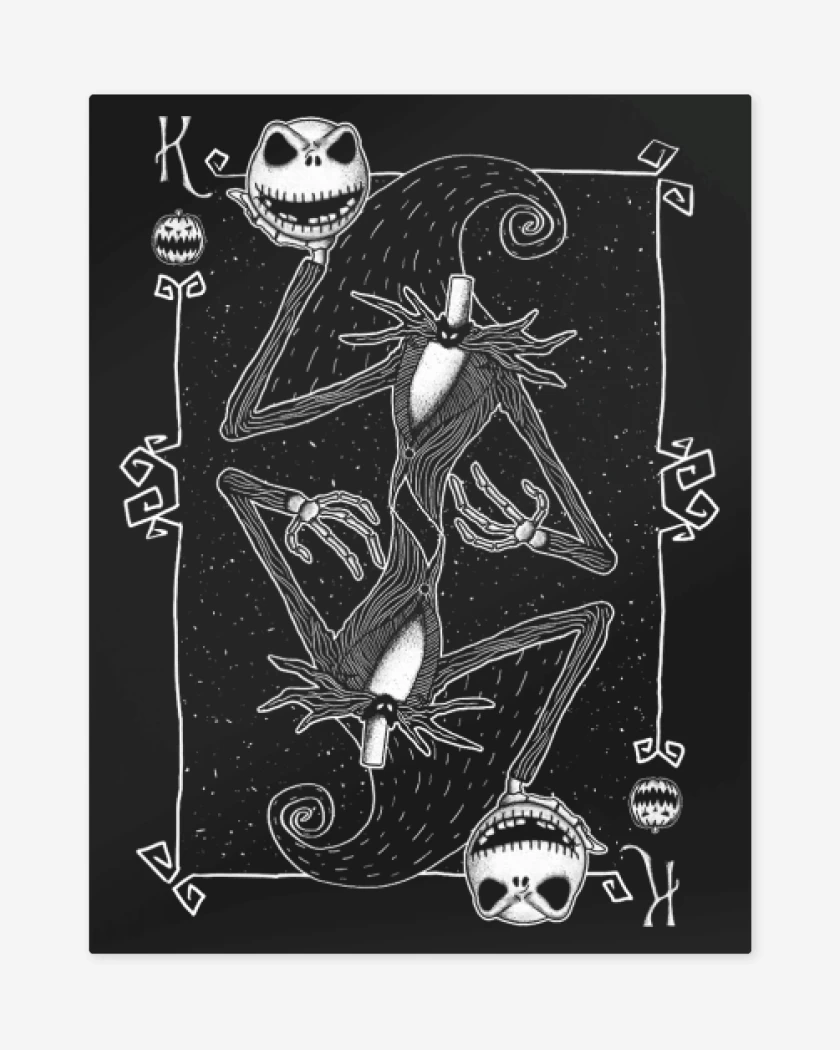 Print metalico Negro de jack cartas