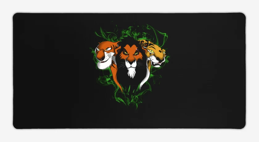 Mouse pad Gamer Negro de rey leon