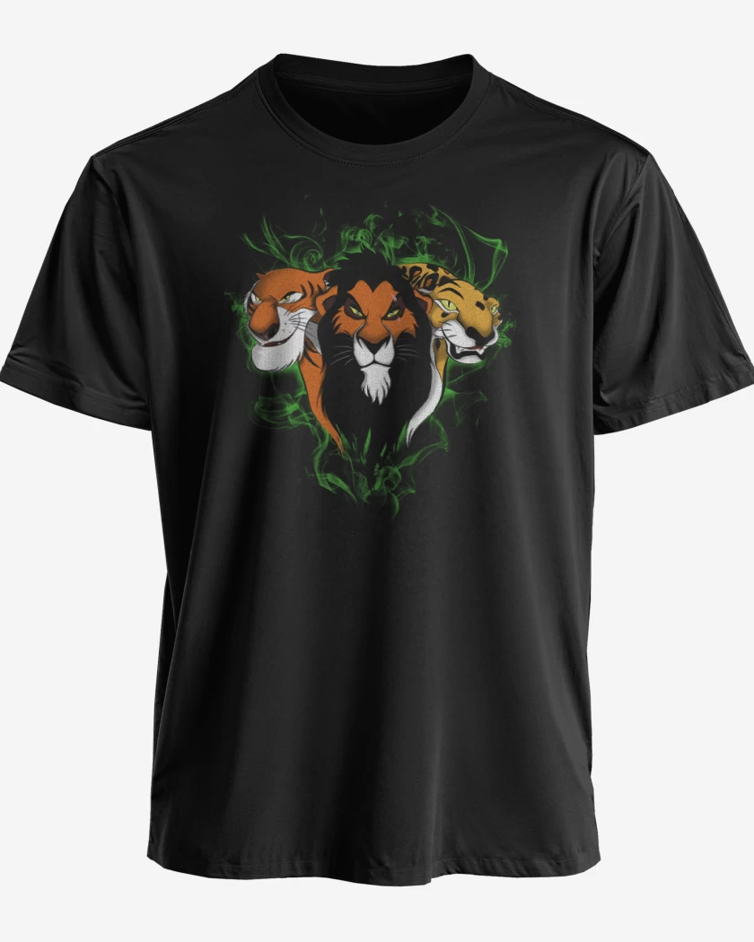 Polera premium Negro de rey leon