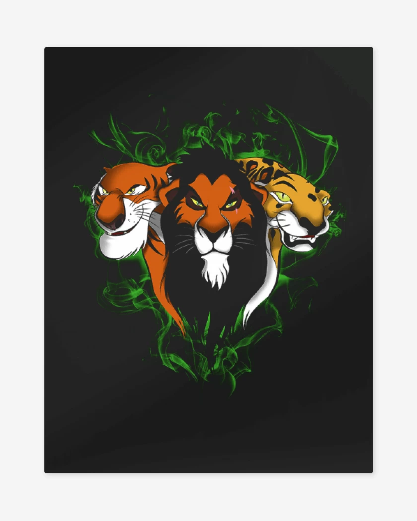 Print metalico Negro de rey leon