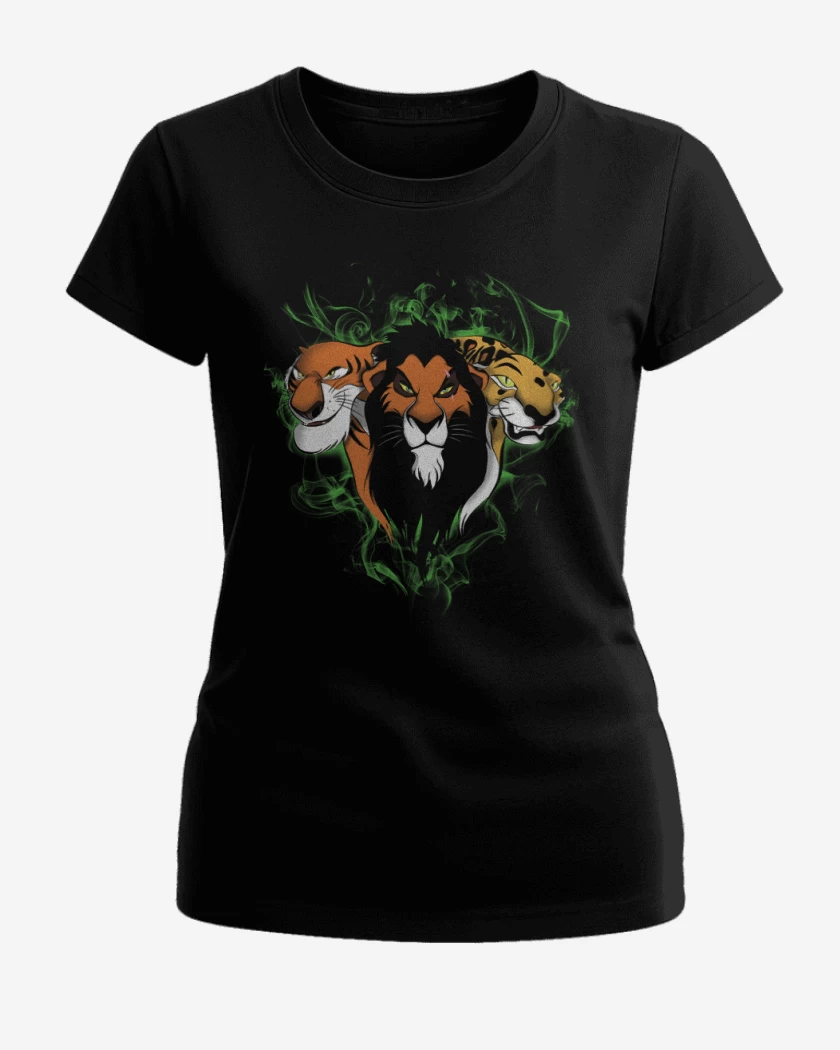 Polera de Mujer Negro de rey leon