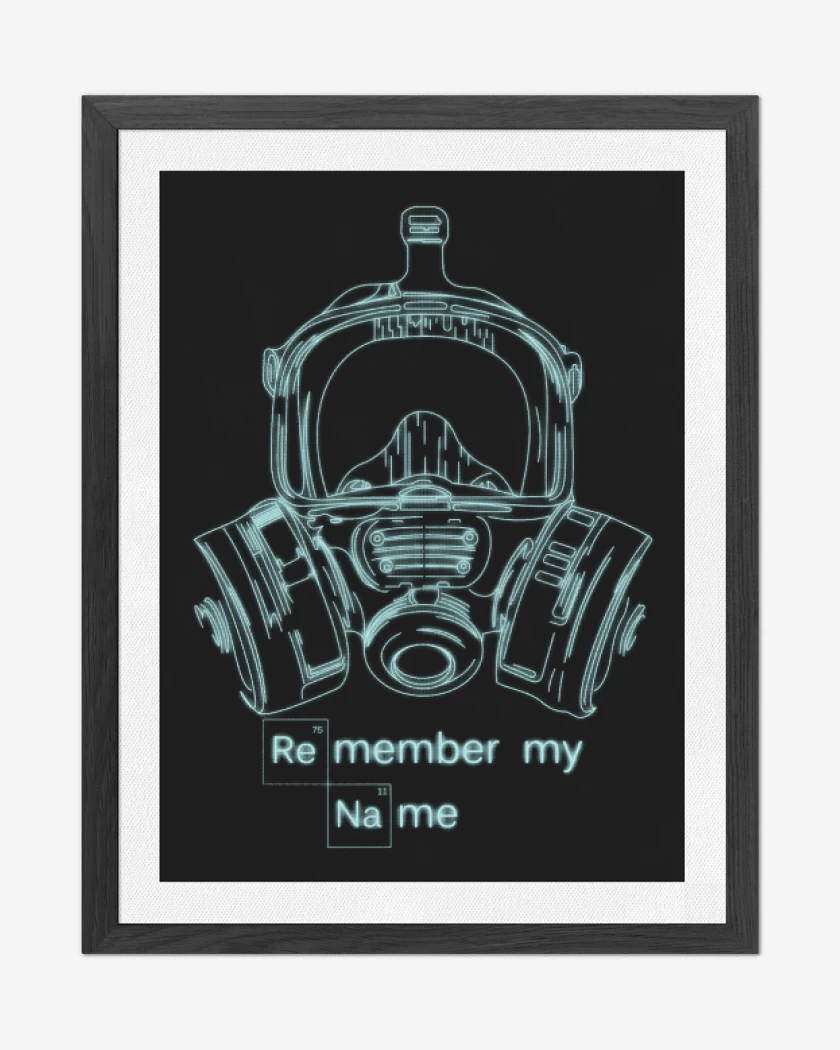 Cuadro decorativo Negro de recuerda mi nombre 