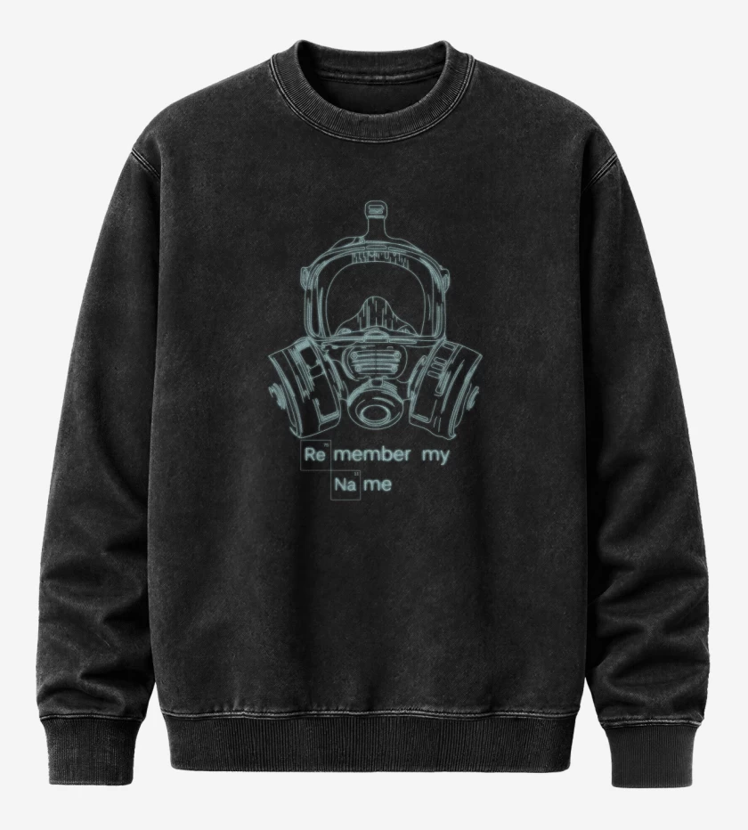 Poleron Polo Acid Wash Negro de recuerda mi nombre 