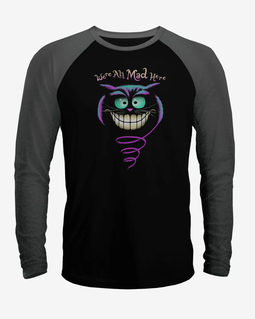 Polera Raglan Negro / Negro Heather de Sonriente 3