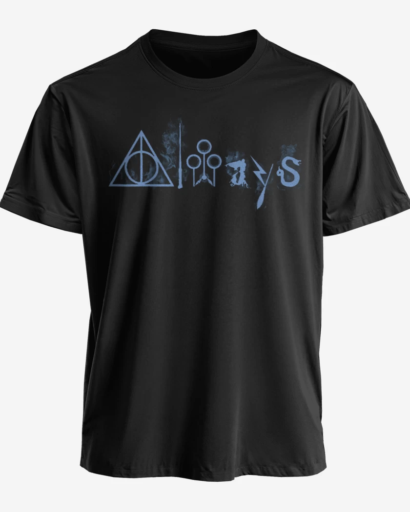 Polera premium Negro de harry potter full color