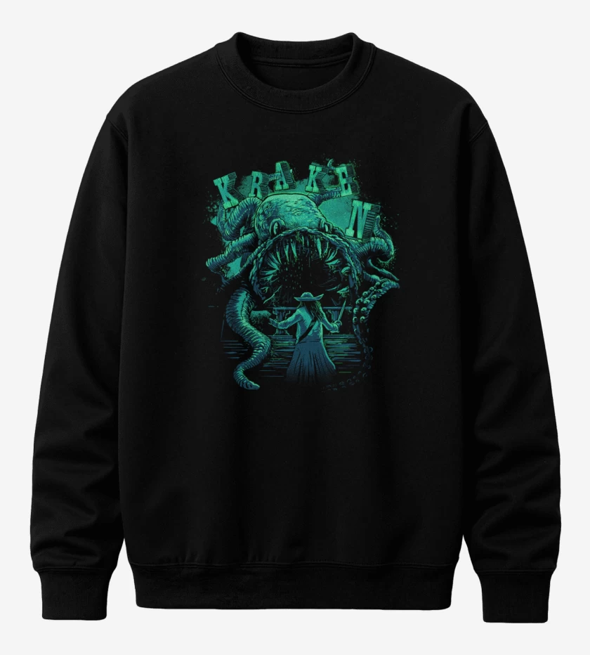 Poleron polo Negro de Kraken vs jack