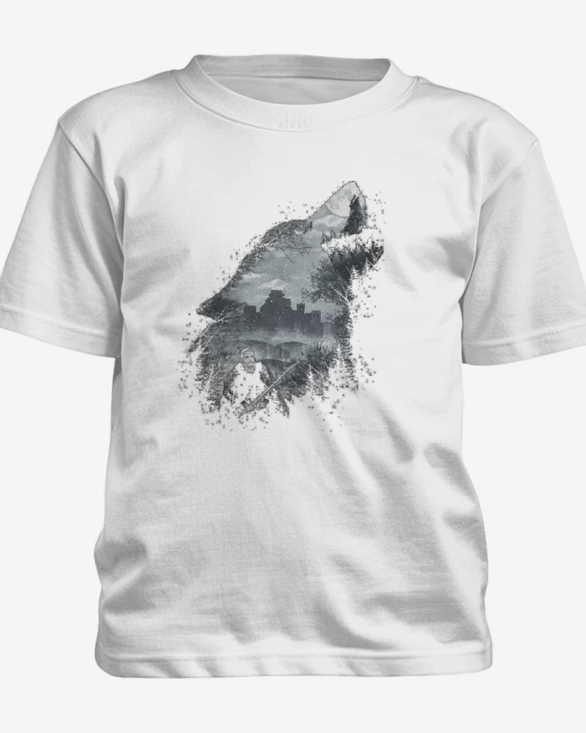 Polera de niño Blanco de stark lobo