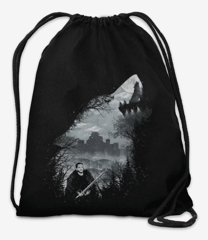 Mochila Negro de stark lobo