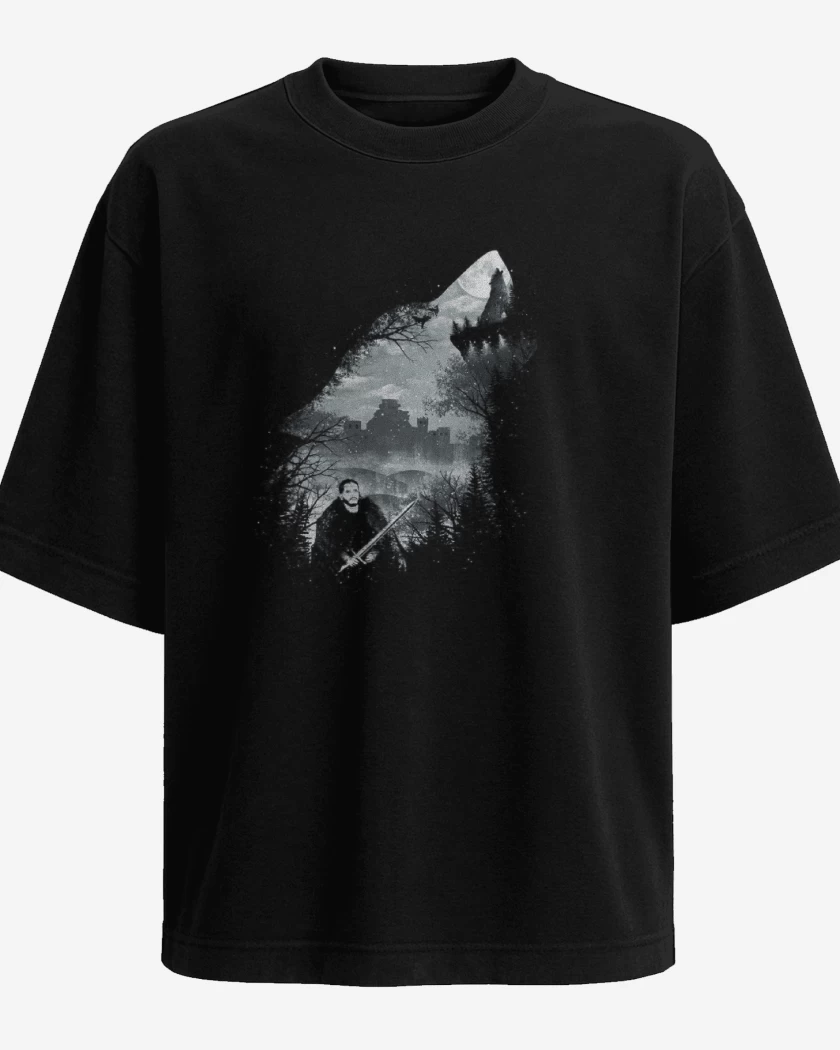 Polera Oversize Negro de stark lobo