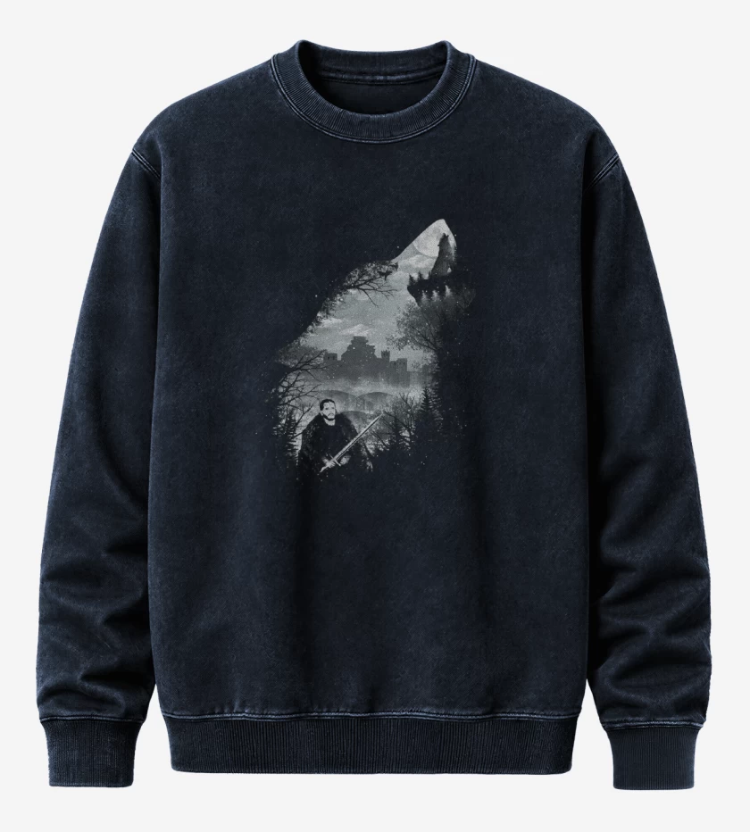 Poleron Polo Acid Wash Azul Marino de stark lobo