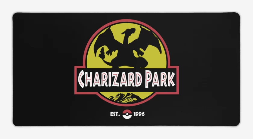 Mouse pad Gamer Negro de Charizard Park