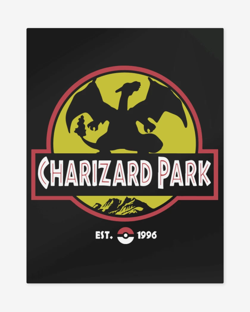 Print metalico Negro de Charizard Park