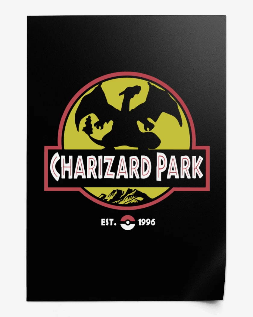 Print Negro de Charizard Park