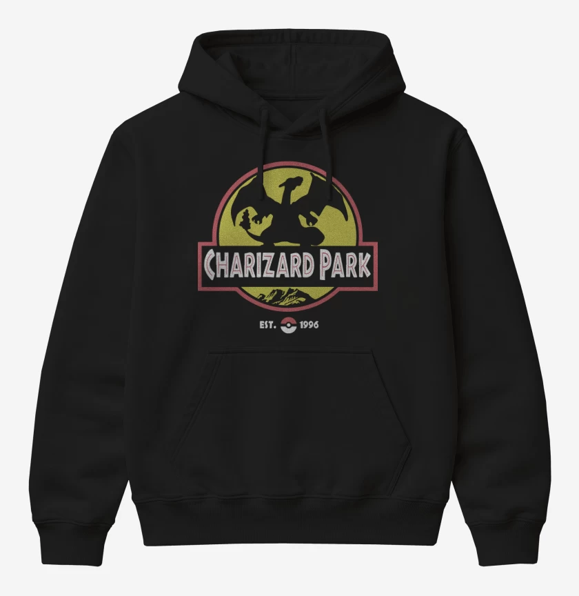 Poleron Canguro básico Negro de Charizard Park