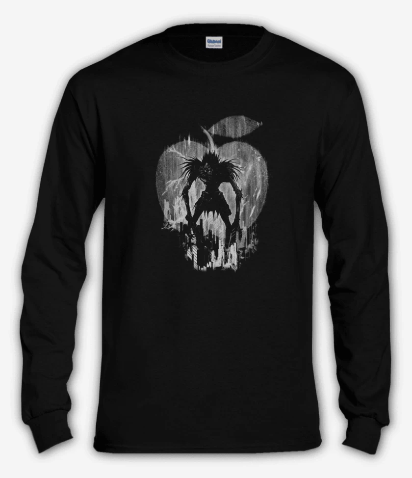 Polera manga larga Negro de death note 