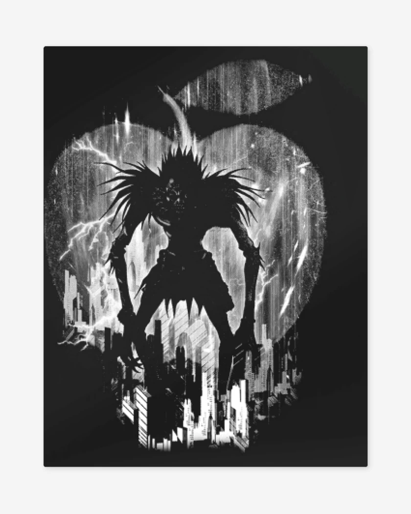 Print metalico Negro de death note 