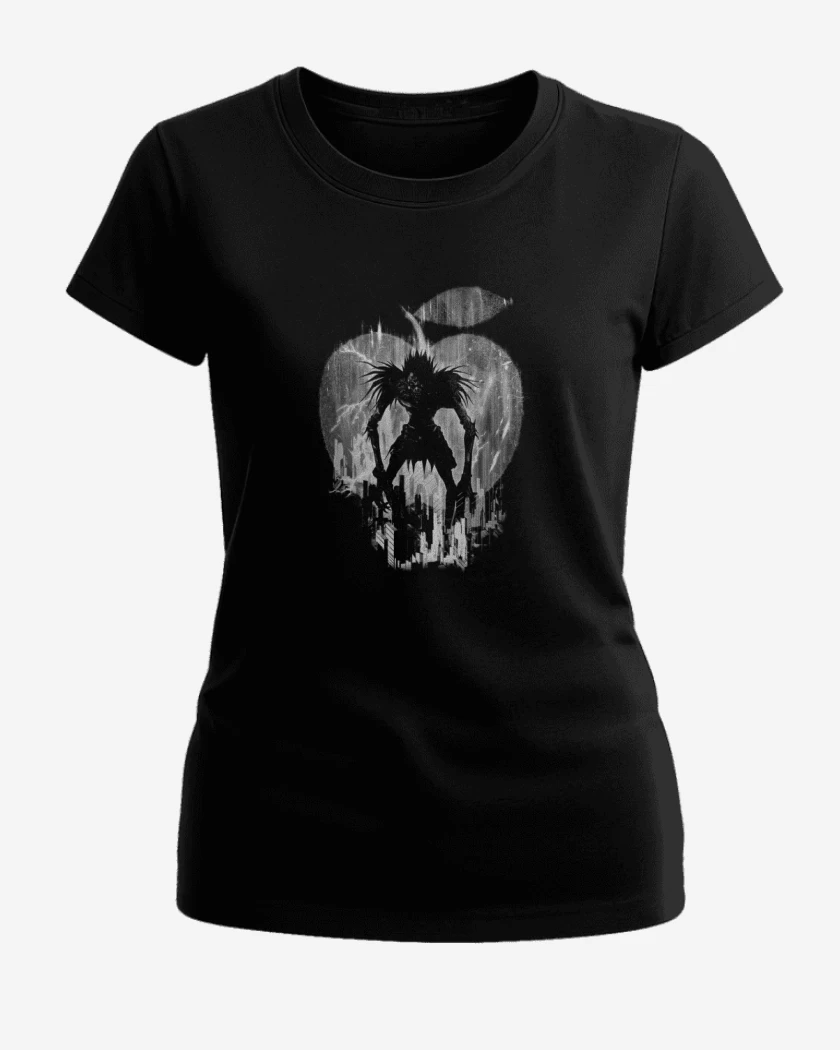 Polera de Mujer Negro de death note 