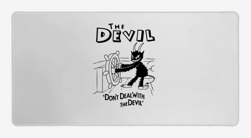 Mouse pad Gamer Blanco de devil cup head