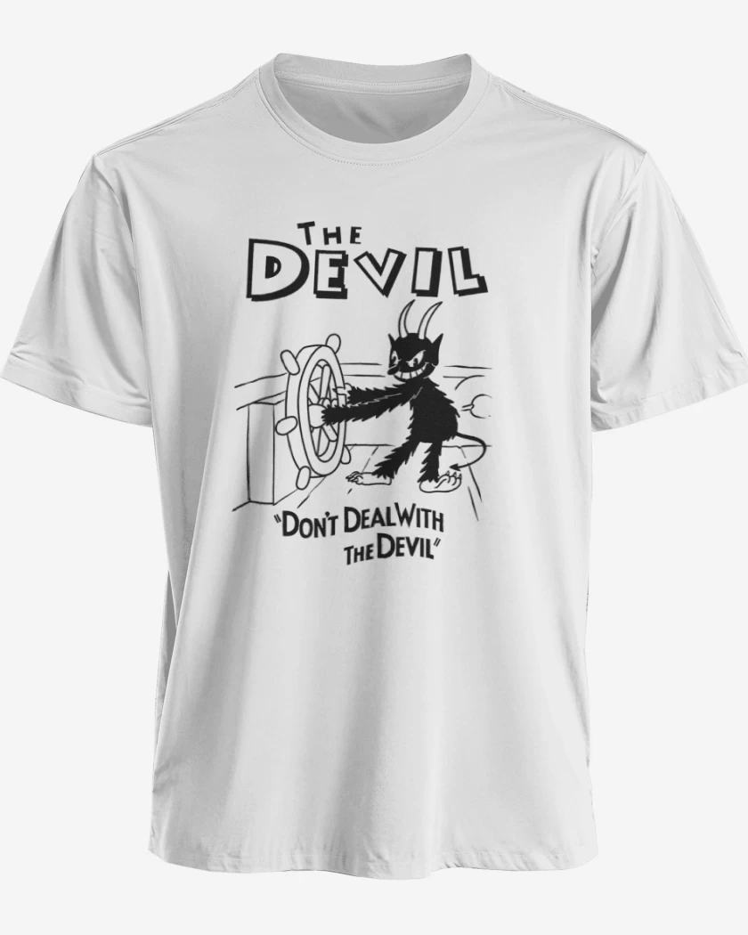 Polera Blanco de devil cup head