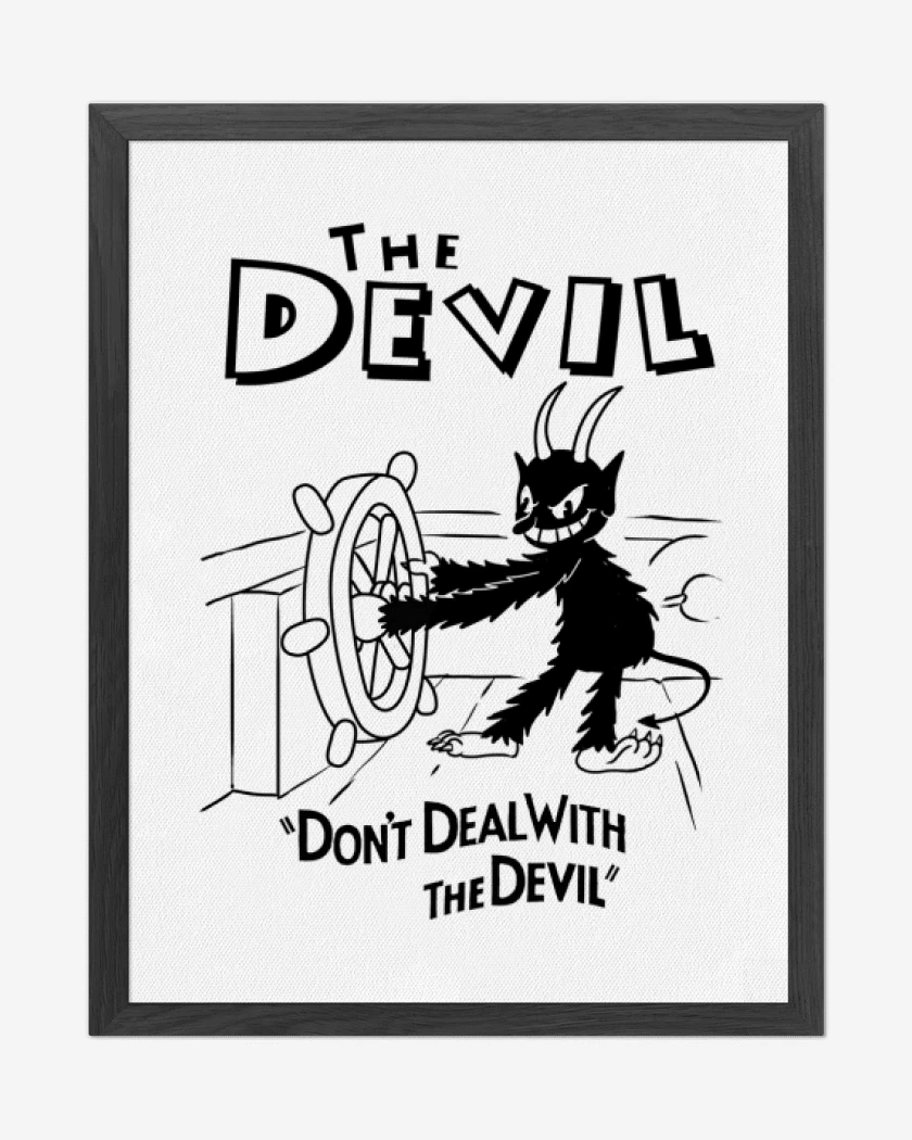 Cuadro decorativo Blanco de devil cup head