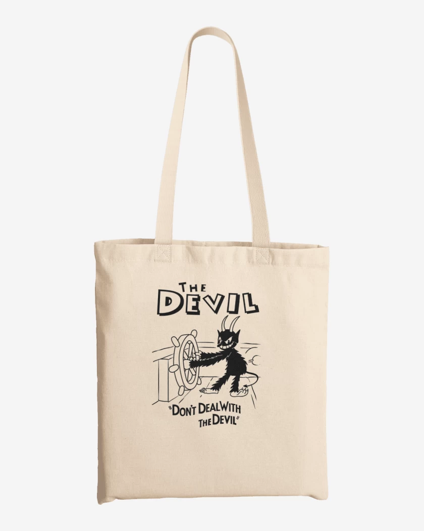 Totebag devil cup head