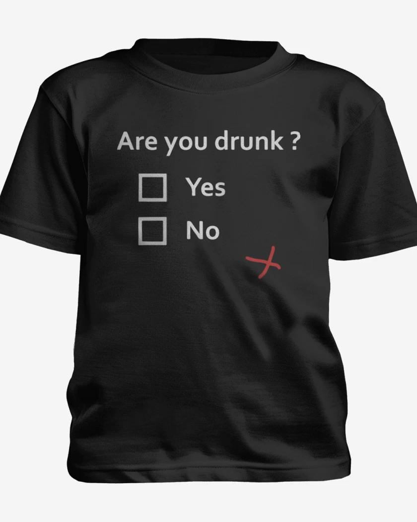 Polera de niño Negro de are you drunk?