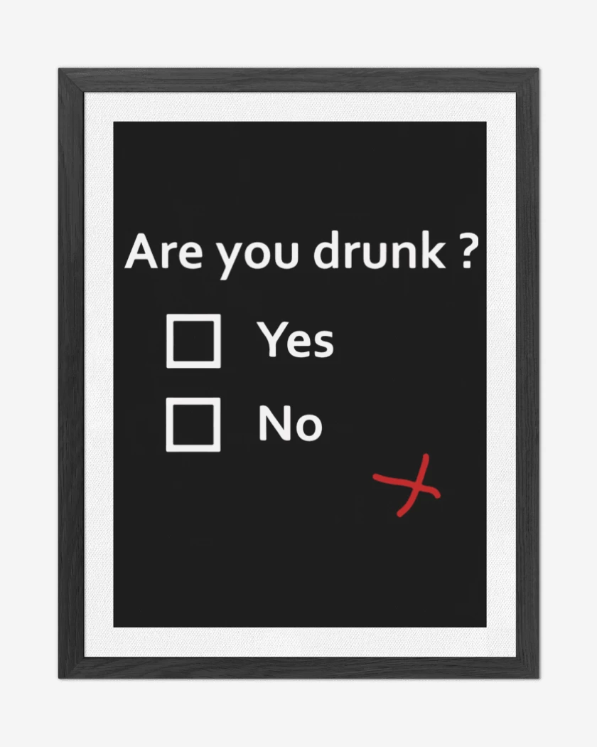 Cuadro decorativo Negro de are you drunk?