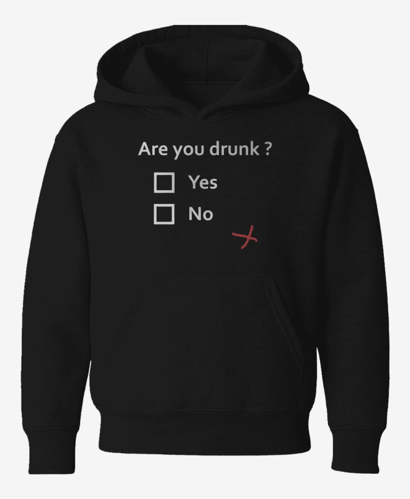 Poleron de niño Negro de are you drunk?
