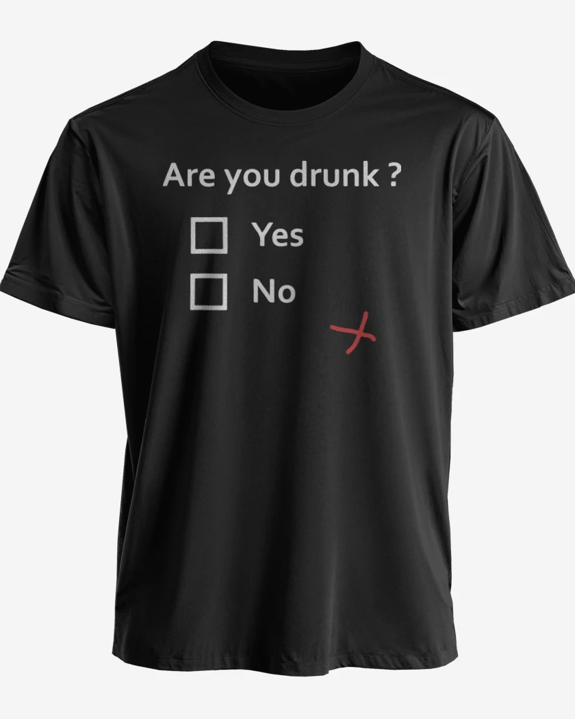Polera premium Negro de are you drunk?