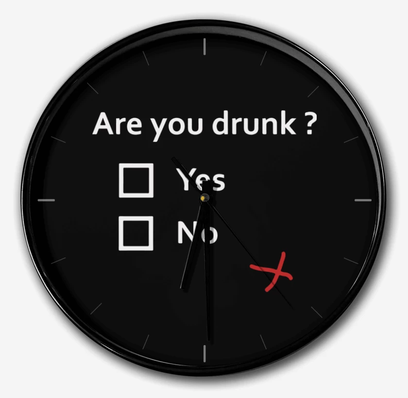 Reloj Negro de are you drunk?