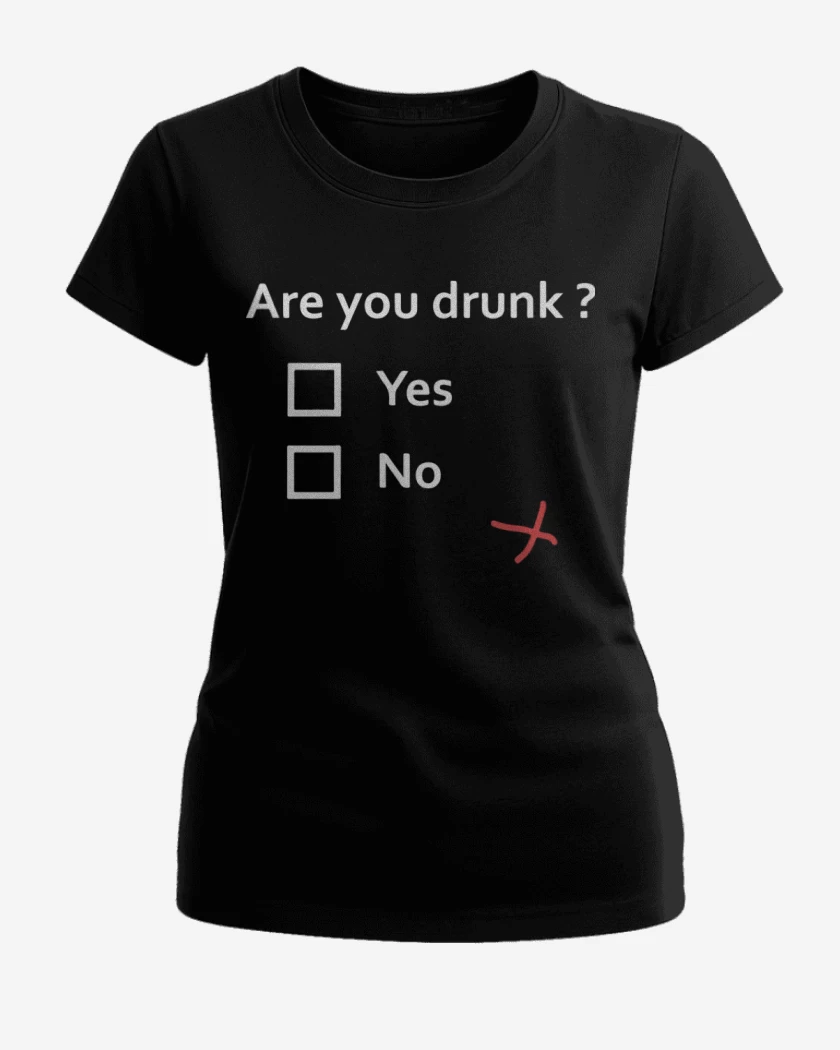 Polera de Mujer Negro de are you drunk?