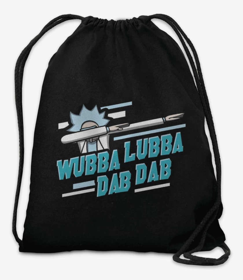 Mochila Negro de wubba lubba dab dab