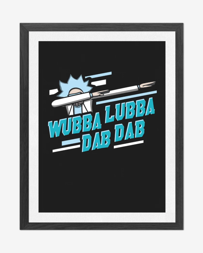 Cuadro decorativo Negro de wubba lubba dab dab