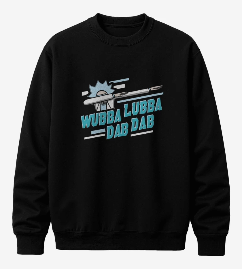 Poleron polo Negro de wubba lubba dab dab