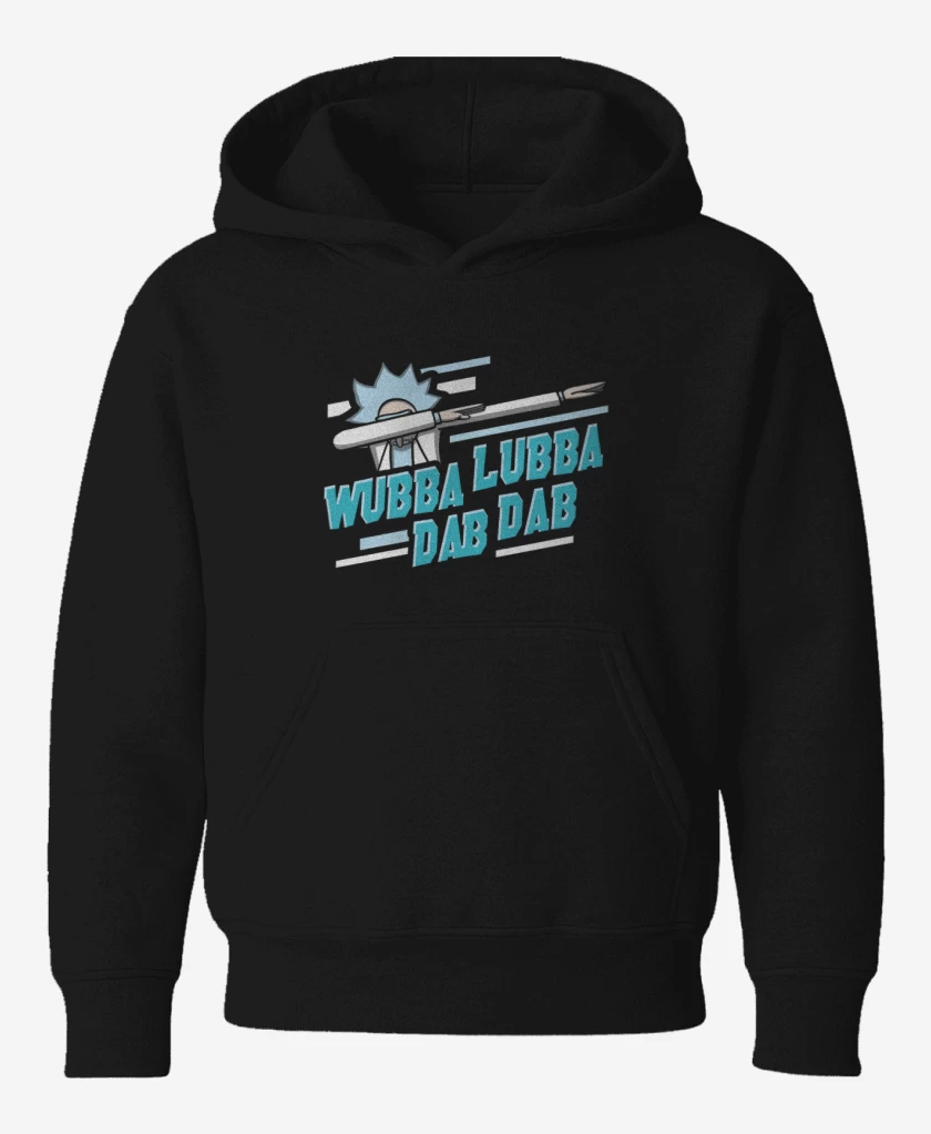 Poleron de niño Negro de wubba lubba dab dab