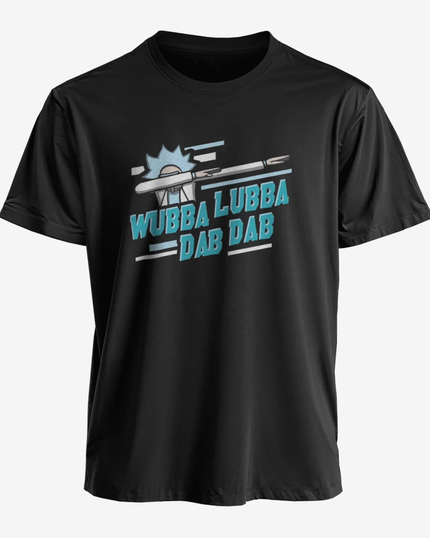 Polera premium Negro de wubba lubba dab dab