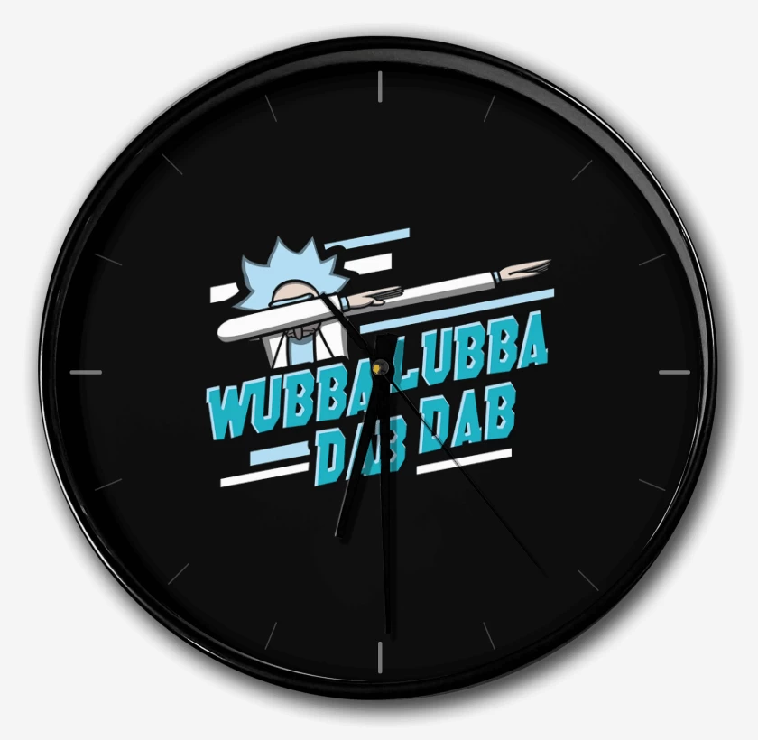 Reloj Negro de wubba lubba dab dab