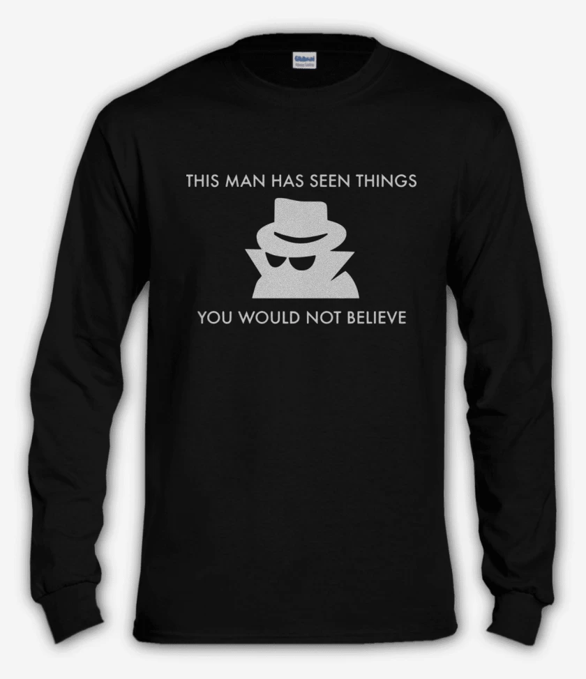 Polera manga larga Negro de eh visto cosas
